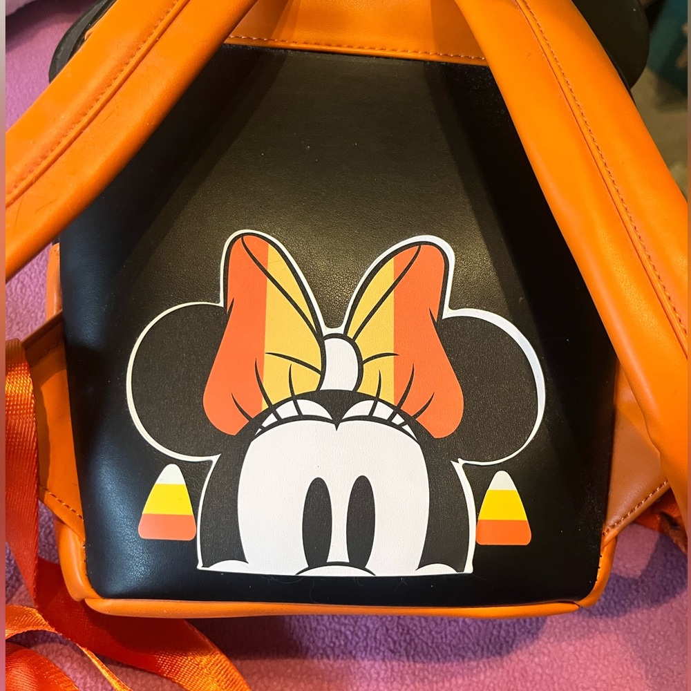 Loungefly x Disney Minnie Mouse Candy Corn Cupcake Mini Backpack Glow in Dark - Picture 3 of 11